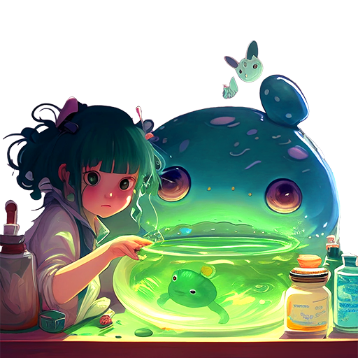 Girl developing secret formula